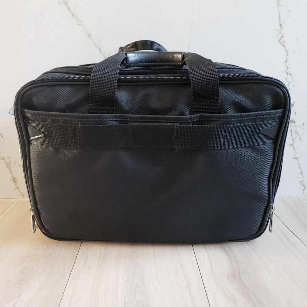 Samsonite Heritage Laptop Bag Travel Briefcase Black 15in Padded Strap 93170